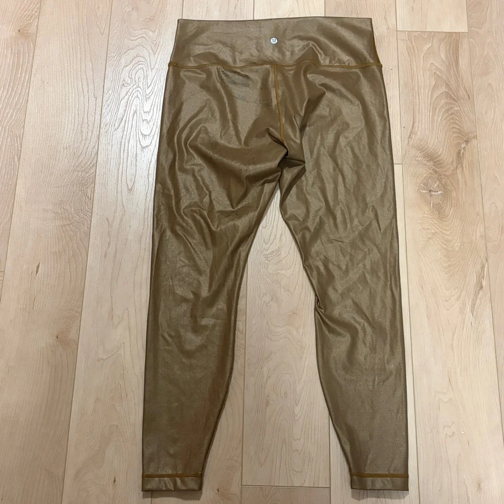 FLAW, see note - Lululemon Wunder Under High-Rise Tight *Foil, sz 14 - Picture 5 of 14